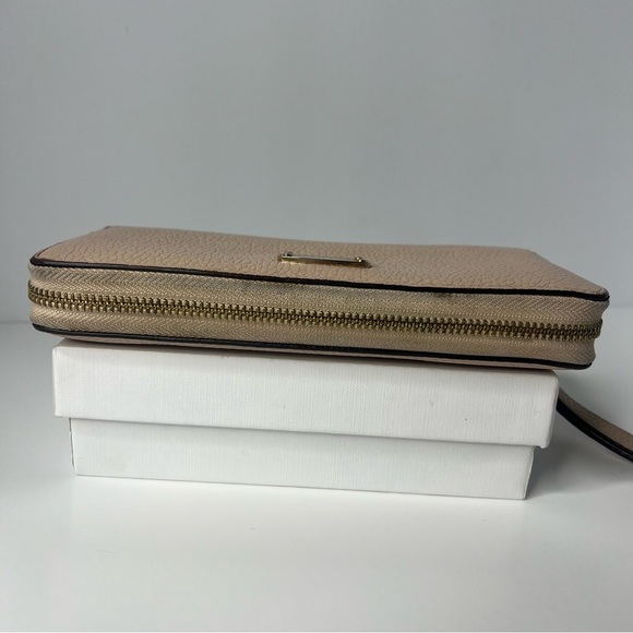 Michael Kors Jet Set Continental Tan Leather Long Zip Around Wallet/Wristlet 💕 - Picture 3 of 14